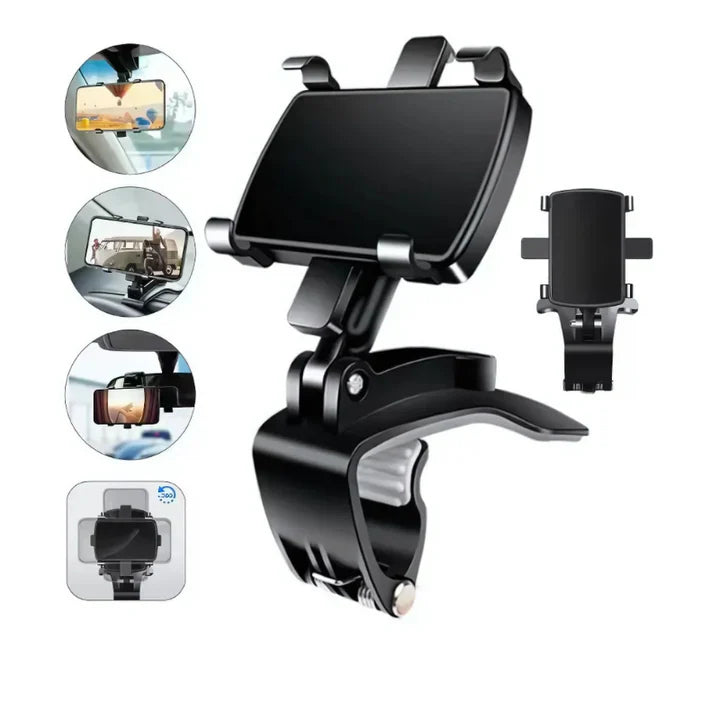 360° tālruņa turētājs – rotējošs statīvs ar izturīgu un kompaktu satvērienu