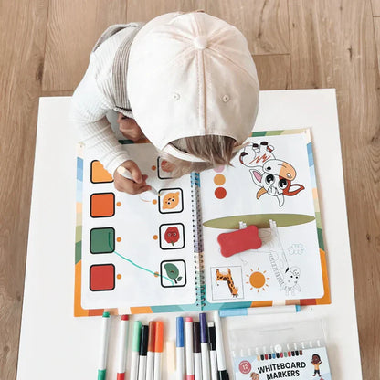 Rakstīšanas prasmju attīstīšanas burtnīca bērniem (64 lappuses)