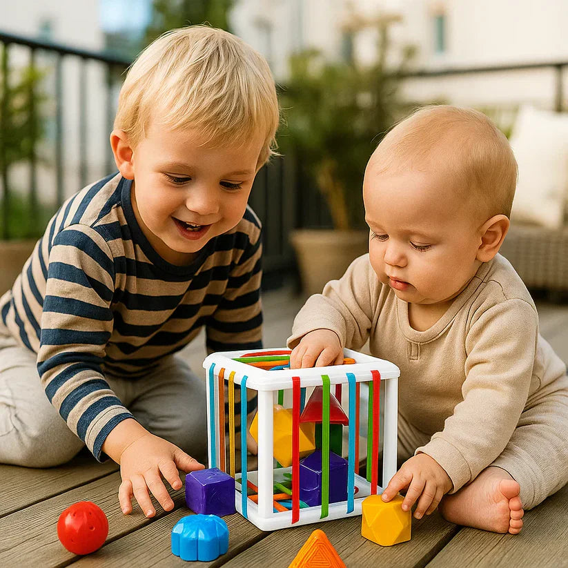 Formu šķirošanas kastīte bērnu motorikas un agrīnās attīstības veicināšanai