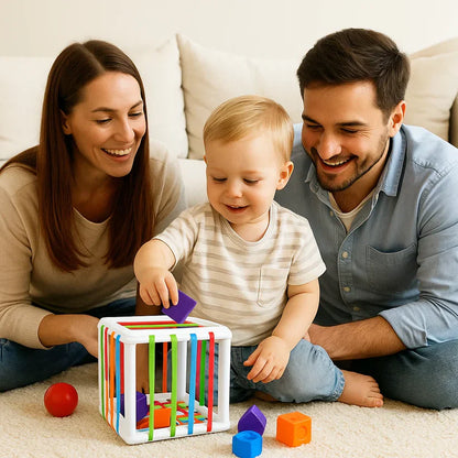 Formu šķirošanas kastīte bērnu motorikas un agrīnās attīstības veicināšanai
