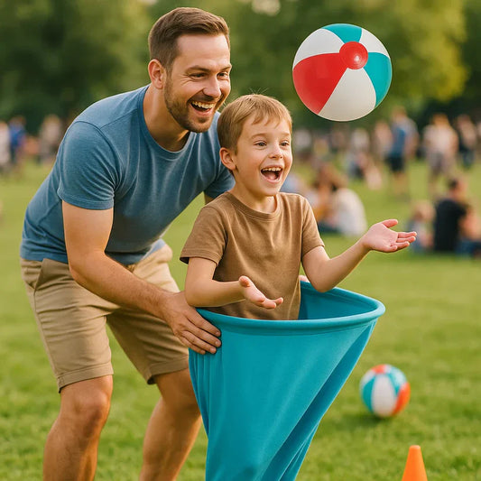 Bumbiņas ķeršanas spēle visai ģimenei