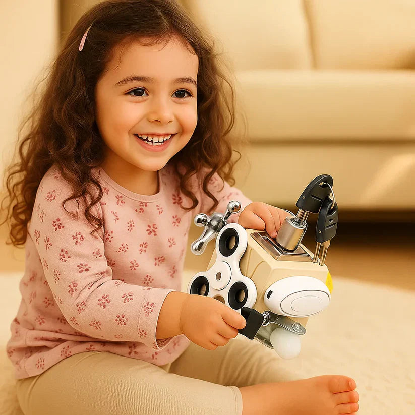 Montessori rotaļu un mācību kubs