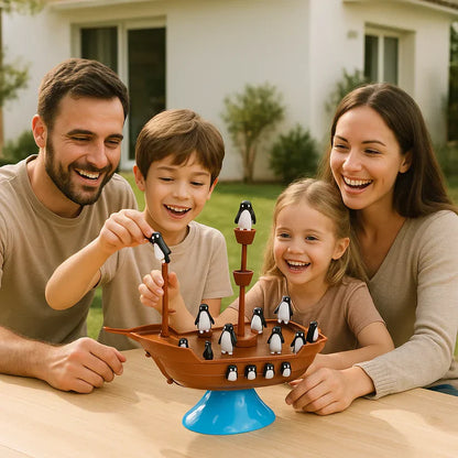 Pingvīnu pirātu kuģis – līdzsvara spēle visai ģimenei