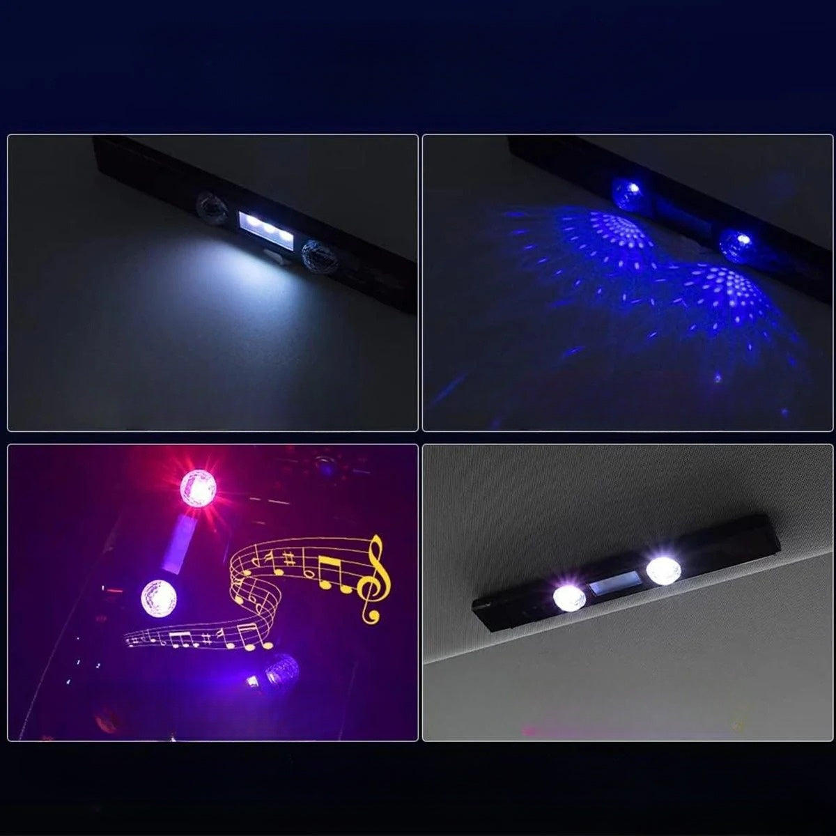 Bezvadu RGB salona apgaismojums – krāsas, kas reaģē uz mūziku