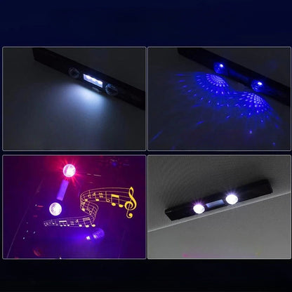 Bezvadu RGB salona apgaismojums – krāsas, kas reaģē uz mūziku