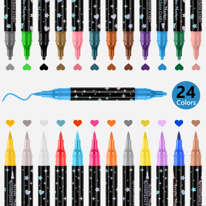 Divpusēji mirdzošie flomāsteri