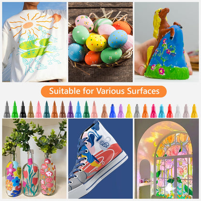 Divpusēji mirdzošie flomāsteri