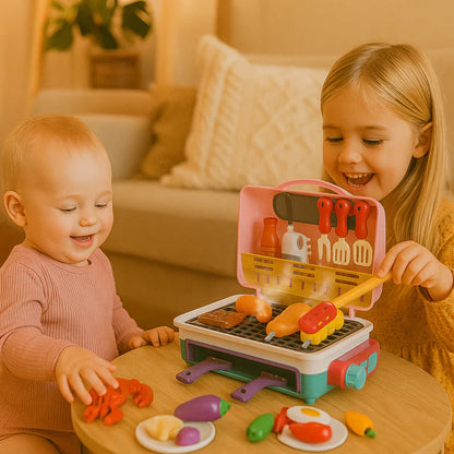 BBQ grils – bērnu virtuvīte ar dūmu efektu un krāsu mainošu “ēdienu”