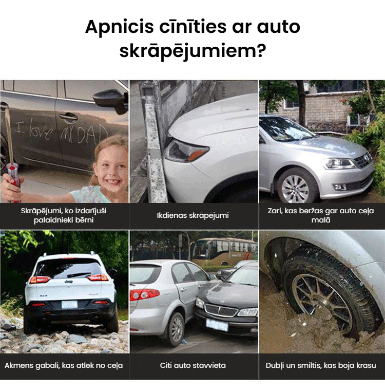 Auto skrāpējumu labošanas aerosols