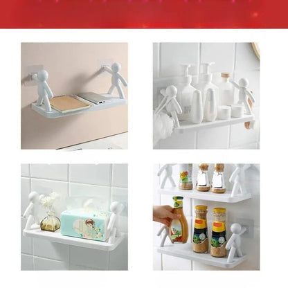 Dekoratīvs sienas plauktiņš ar līmējošu stiprinājumu