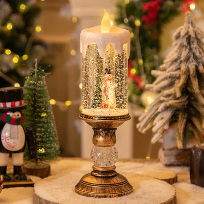 Ziemassvētku sveces formas nakts lampa