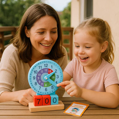 Izglītojoša pulksteņa rotaļlieta bērniem laika izpratnei