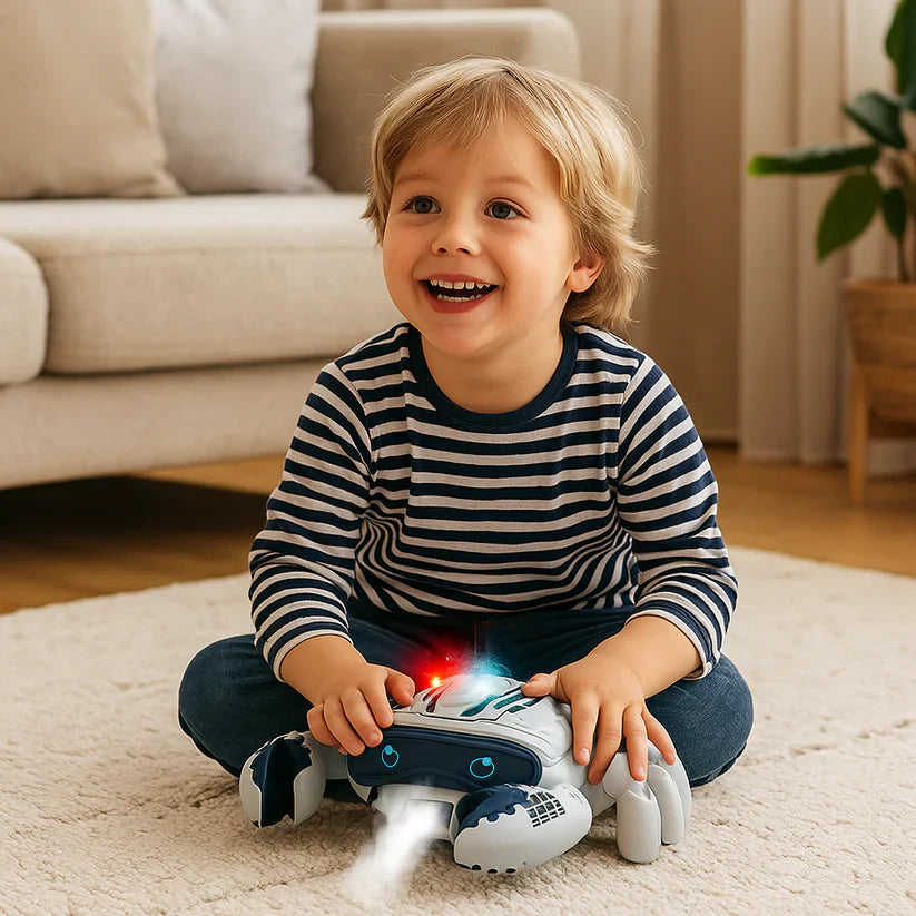 Mirdzošs muzikālais krabis ar maigu ūdens miglas efektu