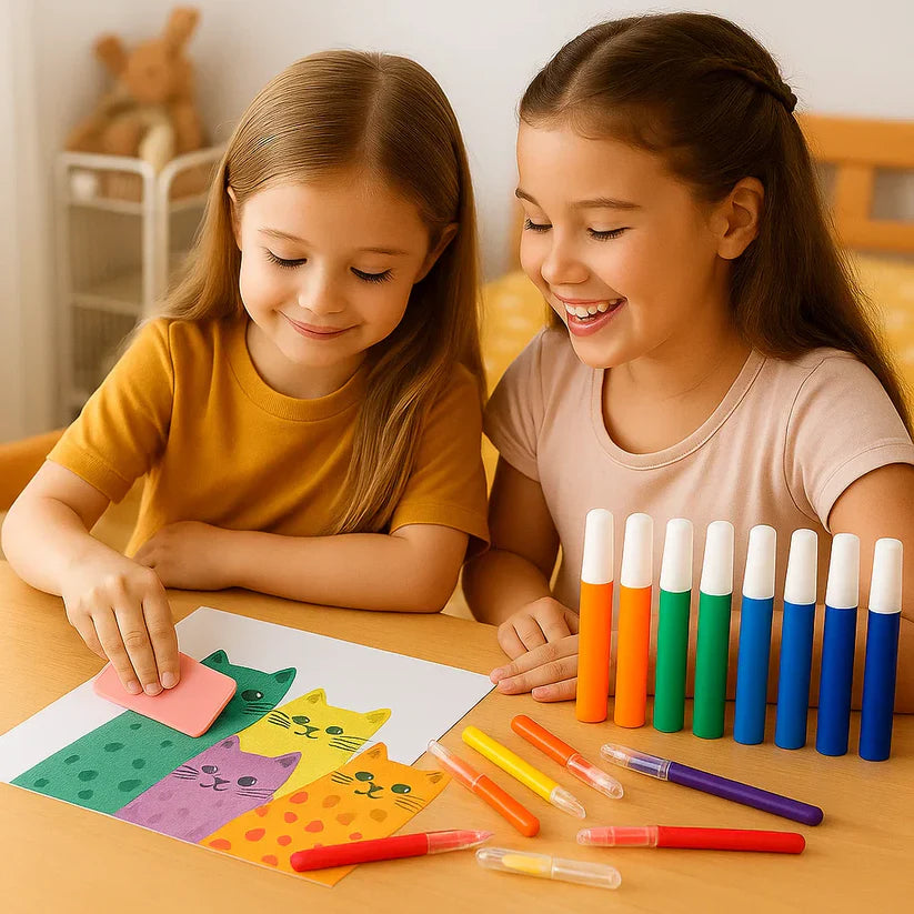 Radošais varavīksnes krāsu zīmēšanas komplekts