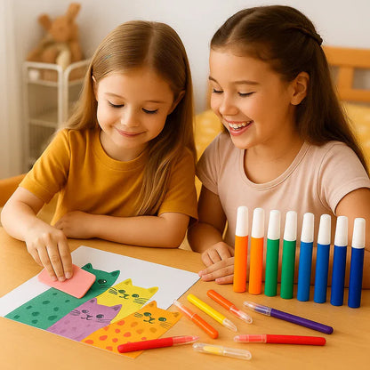 Radošais varavīksnes krāsu zīmēšanas komplekts