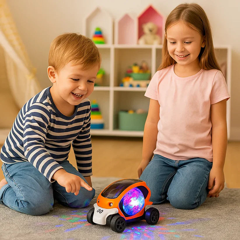 Spīdošā 360° muzikālā triku mašīna