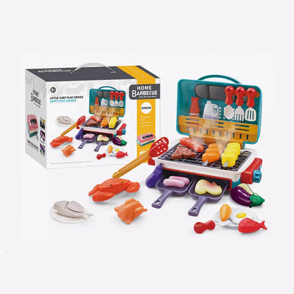 BBQ grils – bērnu virtuvīte ar dūmu efektu un krāsu mainošu “ēdienu”