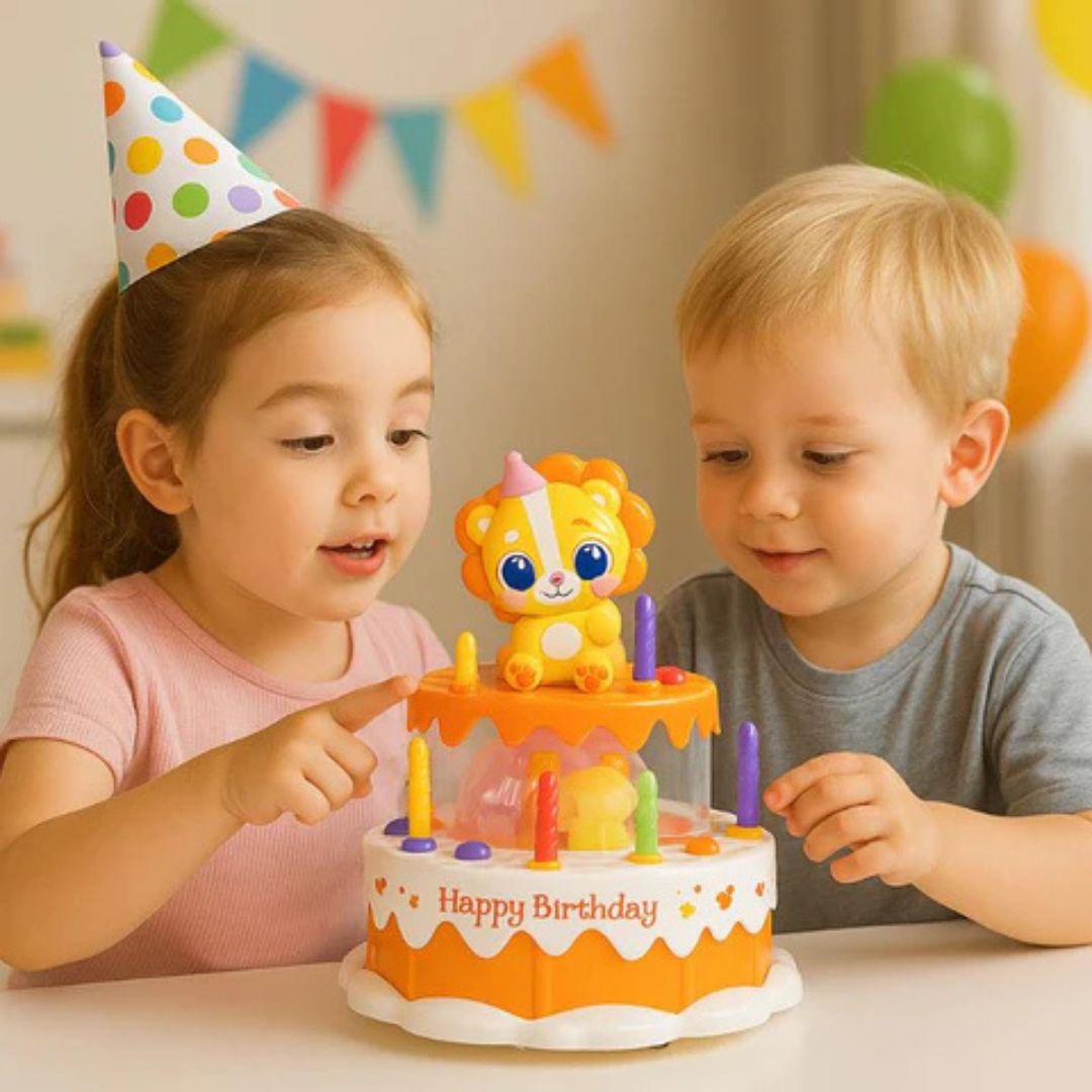 Dejojošā Dzimšanas Dienas Kūka – Mūzikas LED Rotaļlieta Bērniem