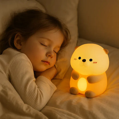 Mīlīgā ūdra – silikona naktslampiņa