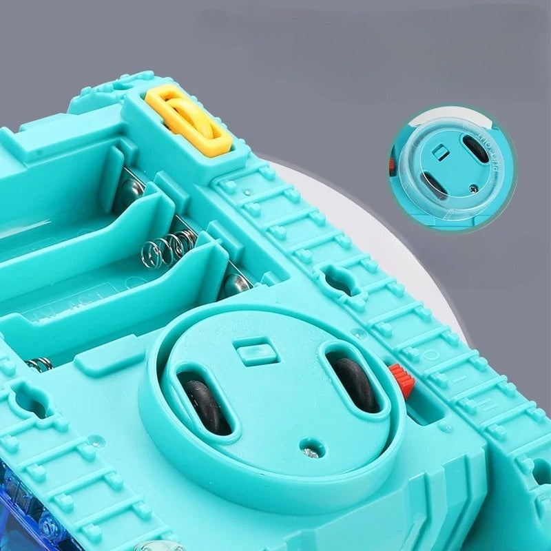 Dejojošs un gaismās mirgojošs muzikālais ekskavators