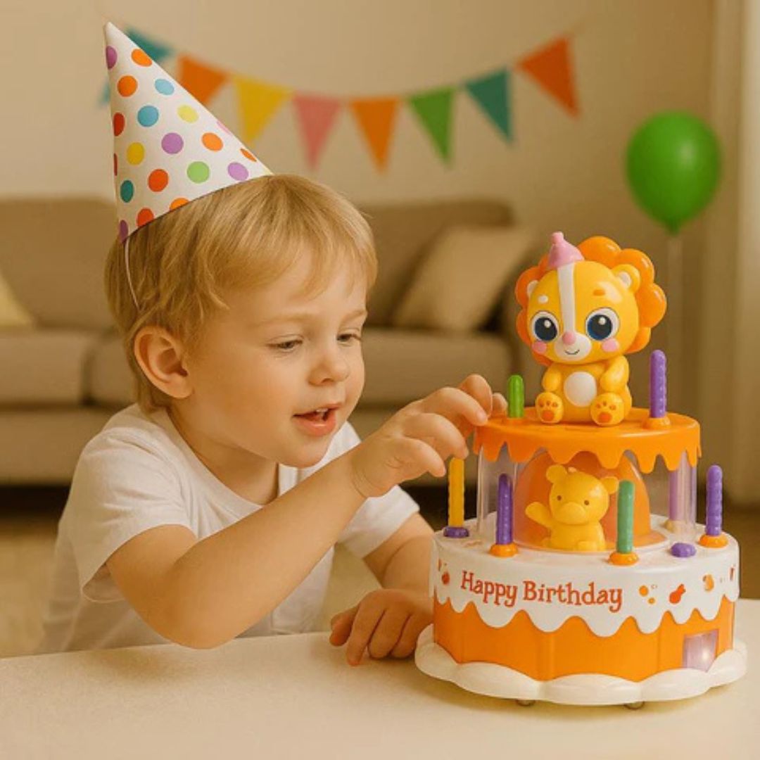Dejojošā Dzimšanas Dienas Kūka – Mūzikas LED Rotaļlieta Bērniem