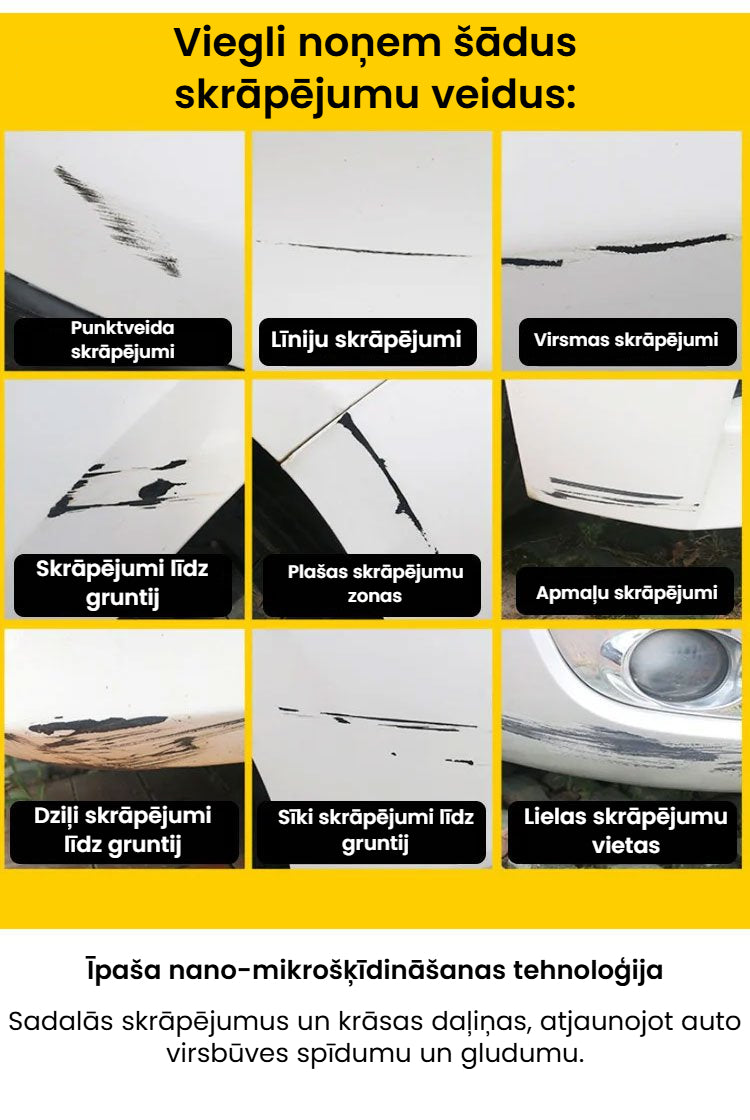 Auto skrāpējumu labošanas aerosols