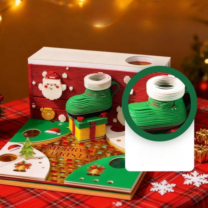 Ziemassvētku 3D papīra adventes kalendārs