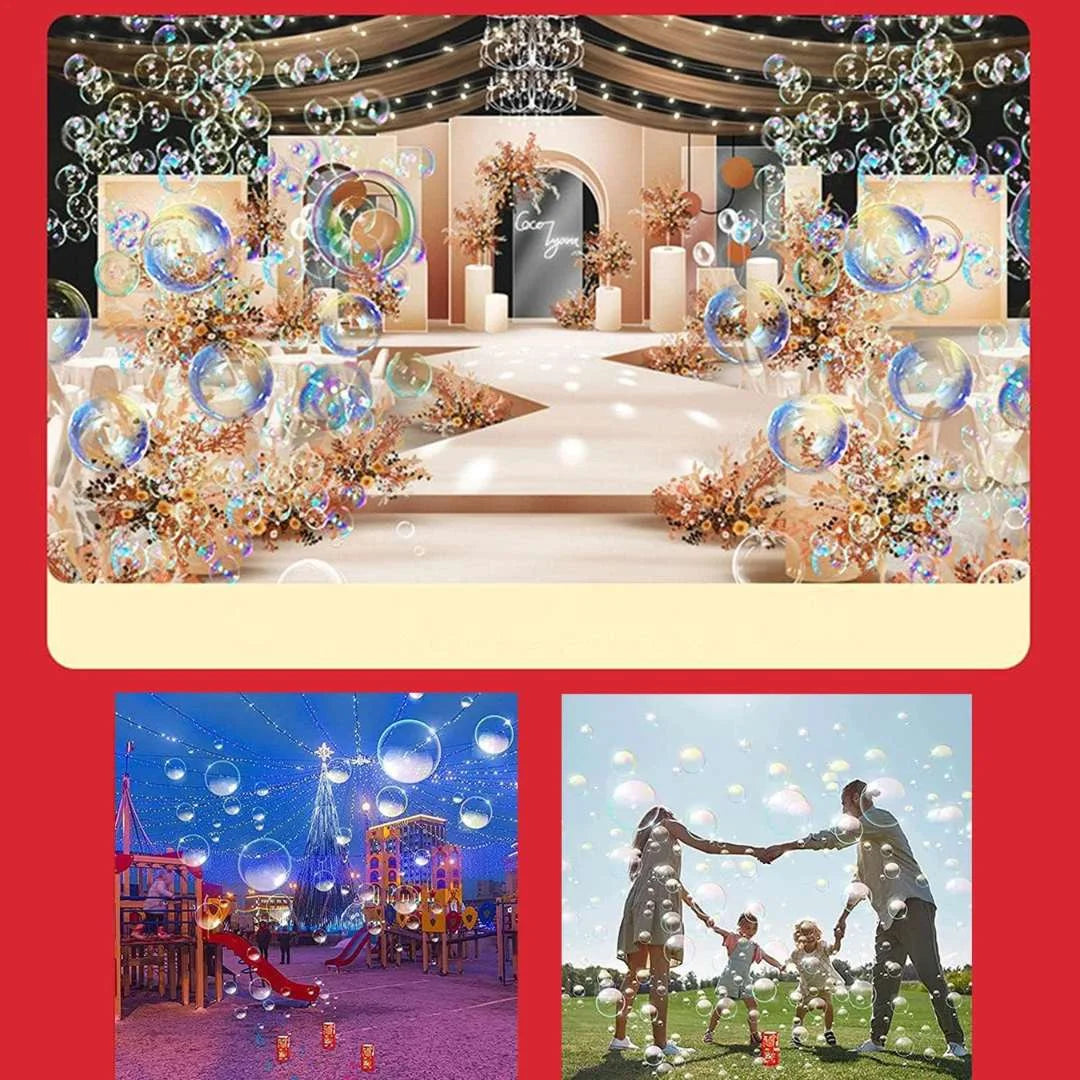 Ziepju burbuļu salūts – drošs gaismu un burbuļu šovs