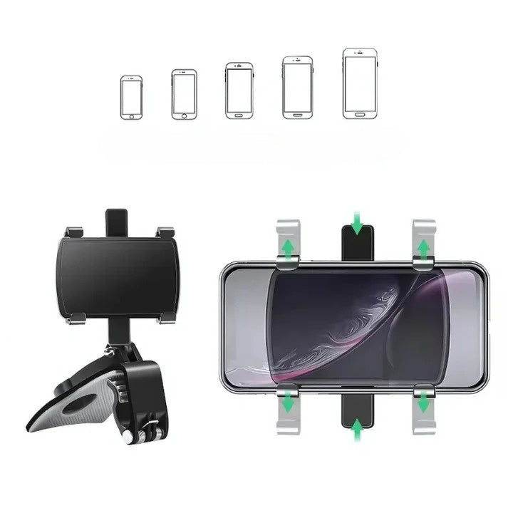 360° tālruņa turētājs – rotējošs statīvs ar izturīgu un kompaktu satvērienu