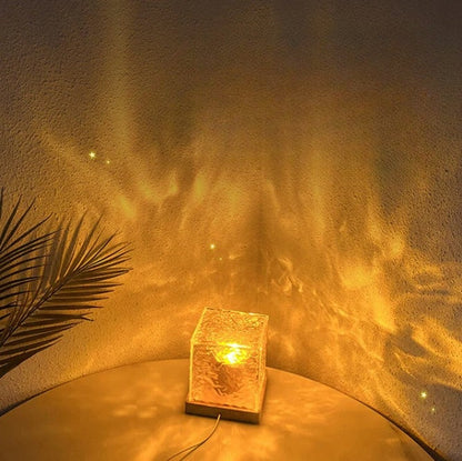 Kristāla projektora lampa – 16 krāsas, nomierinošs okeāna efekts