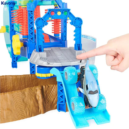 Krāsu mainošā rotaļu auto mazgātava bērniem