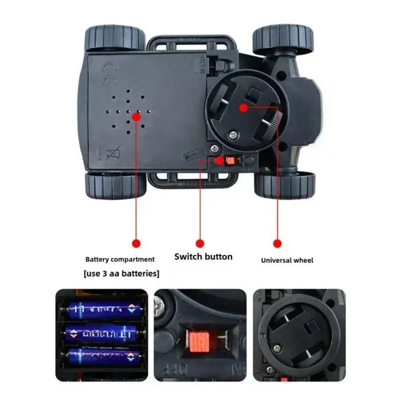 Spīdošā 360° muzikālā triku mašīna