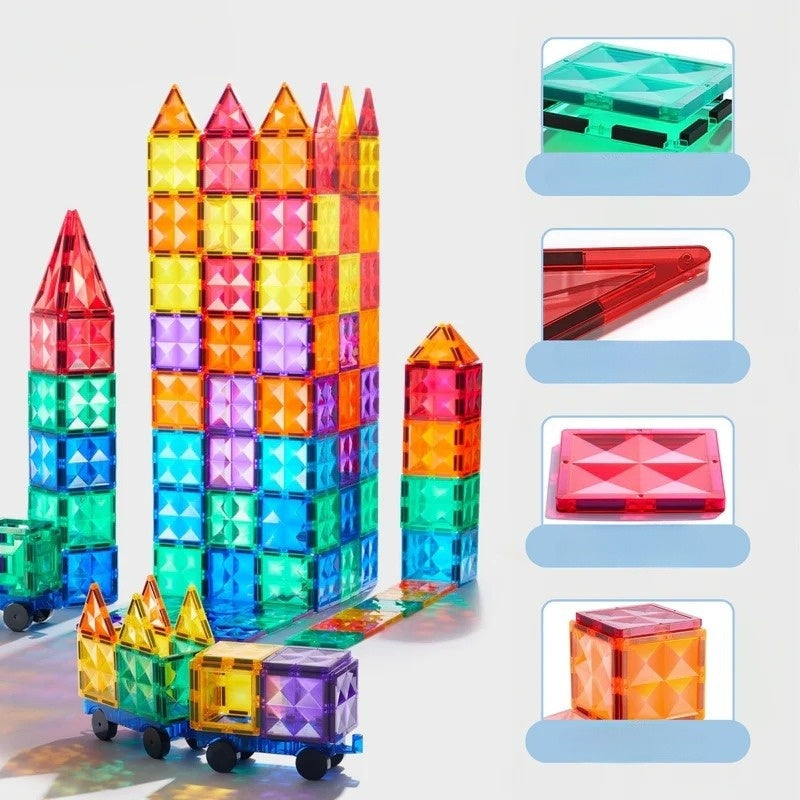 Magnētiskās būvēšanas plāksnītes bērniem – radošumam un prasmju attīstīšanai