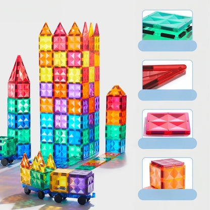 Magnētiskās būvēšanas plāksnītes bērniem – radošumam un prasmju attīstīšanai