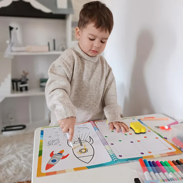 Rakstīšanas prasmju attīstīšanas burtnīca bērniem (64 lappuses)