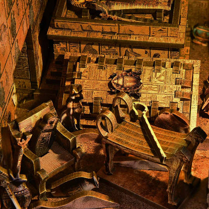 „Ēģiptes faraona kapenes“ DIY grāmatu plaukta dekorēšanas komplekts