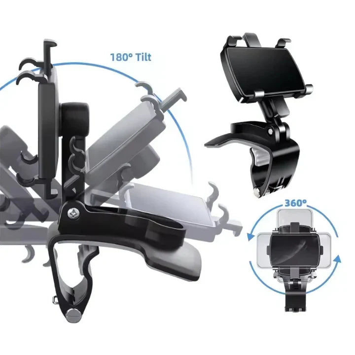 360° tālruņa turētājs – rotējošs statīvs ar izturīgu un kompaktu satvērienu