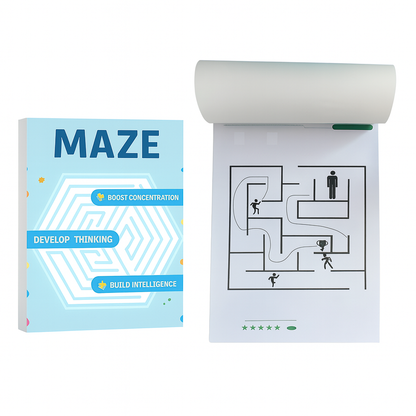 192 labirintu uzdevumu grāmata – attīstoša spēle koncentrēšanās un domāšanas prasmēm