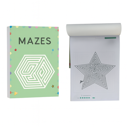 192 labirintu uzdevumu grāmata – attīstoša spēle koncentrēšanās un domāšanas prasmēm