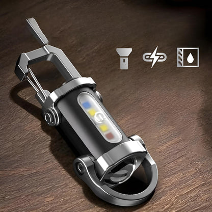 Uzlādējams spilgts lukturītis ar atslēgu piekariņu