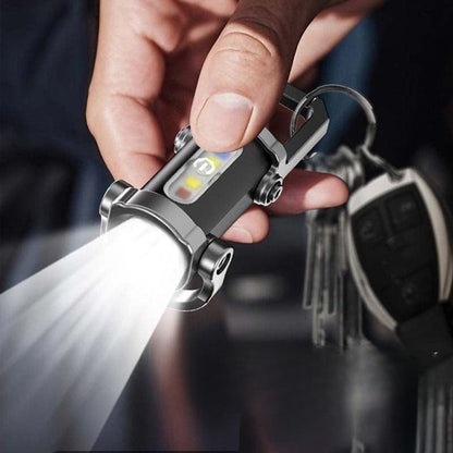 Uzlādējams spilgts lukturītis ar atslēgu piekariņu