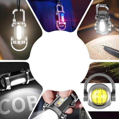 Uzlādējams spilgts lukturītis ar atslēgu piekariņu