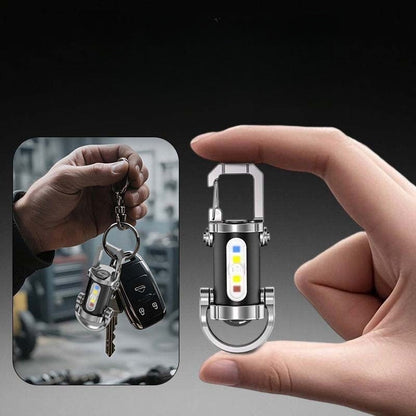 Uzlādējams spilgts lukturītis ar atslēgu piekariņu