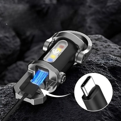 Uzlādējams spilgts lukturītis ar atslēgu piekariņu