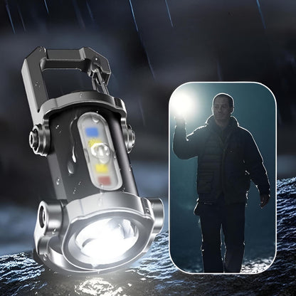 Uzlādējams spilgts lukturītis ar atslēgu piekariņu