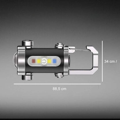 Uzlādējams spilgts lukturītis ar atslēgu piekariņu