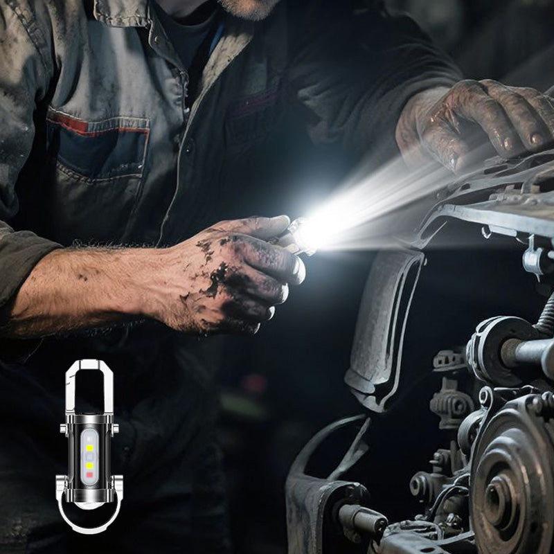 Uzlādējams spilgts lukturītis ar atslēgu piekariņu