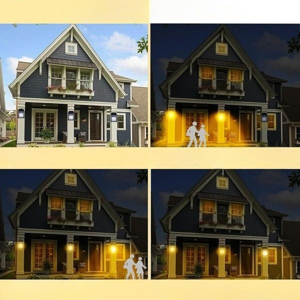 Āra sienas lampas ar saules enerģijas uzlādi