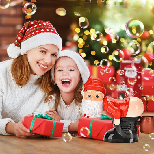 Ziemassvētku vecīša burbuļu mašīna ar gaismām un mūziku