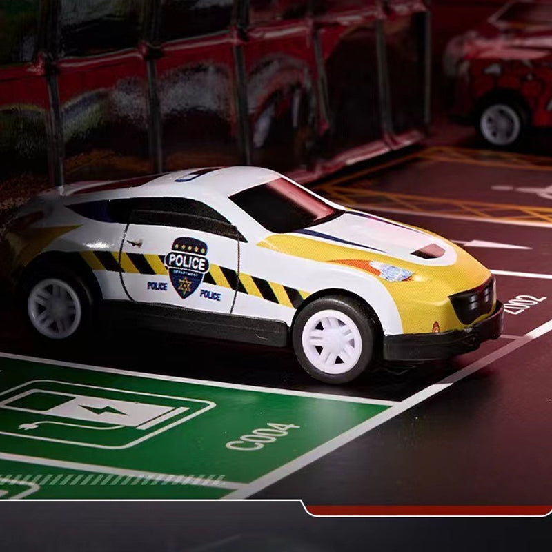 48 mini automašīnas ar iebūvētu garāžu